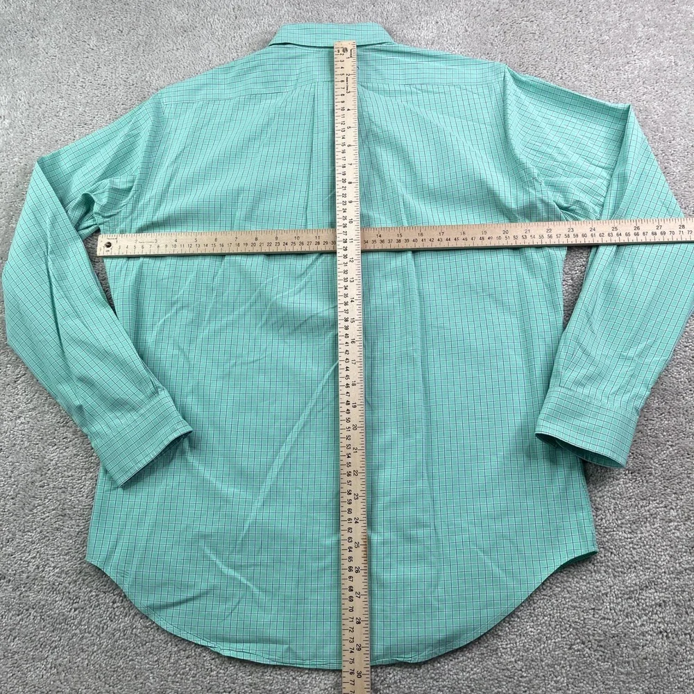 Ralph Lauren Shirt Mens 15.5 32 Green Check Classic Fit Long Sleeve Preppy Ivy